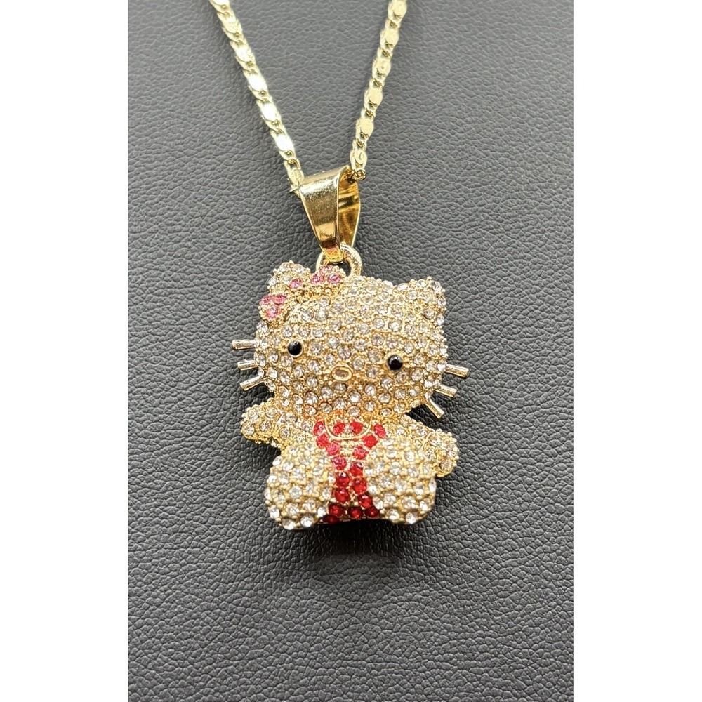 Hello Kitty Pendant HK Necklace - Gold Plated BEAUTIFUL - NEW